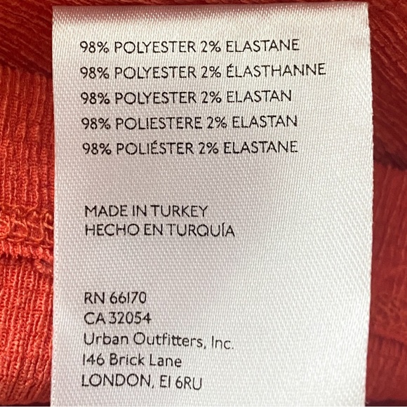 Maeve Anthropologie Off The Shoulder‎ Top S Orange Twist Front Textured Stretch - Picture 7 of 7